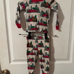 Kids Holiday Truck Print Matching Set
